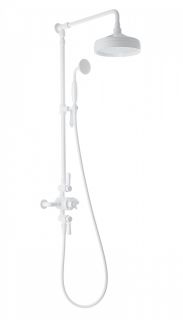 Душевая стойка Wonzon & Woghand Retro WW-B3041-MW с термостатом белый матовый